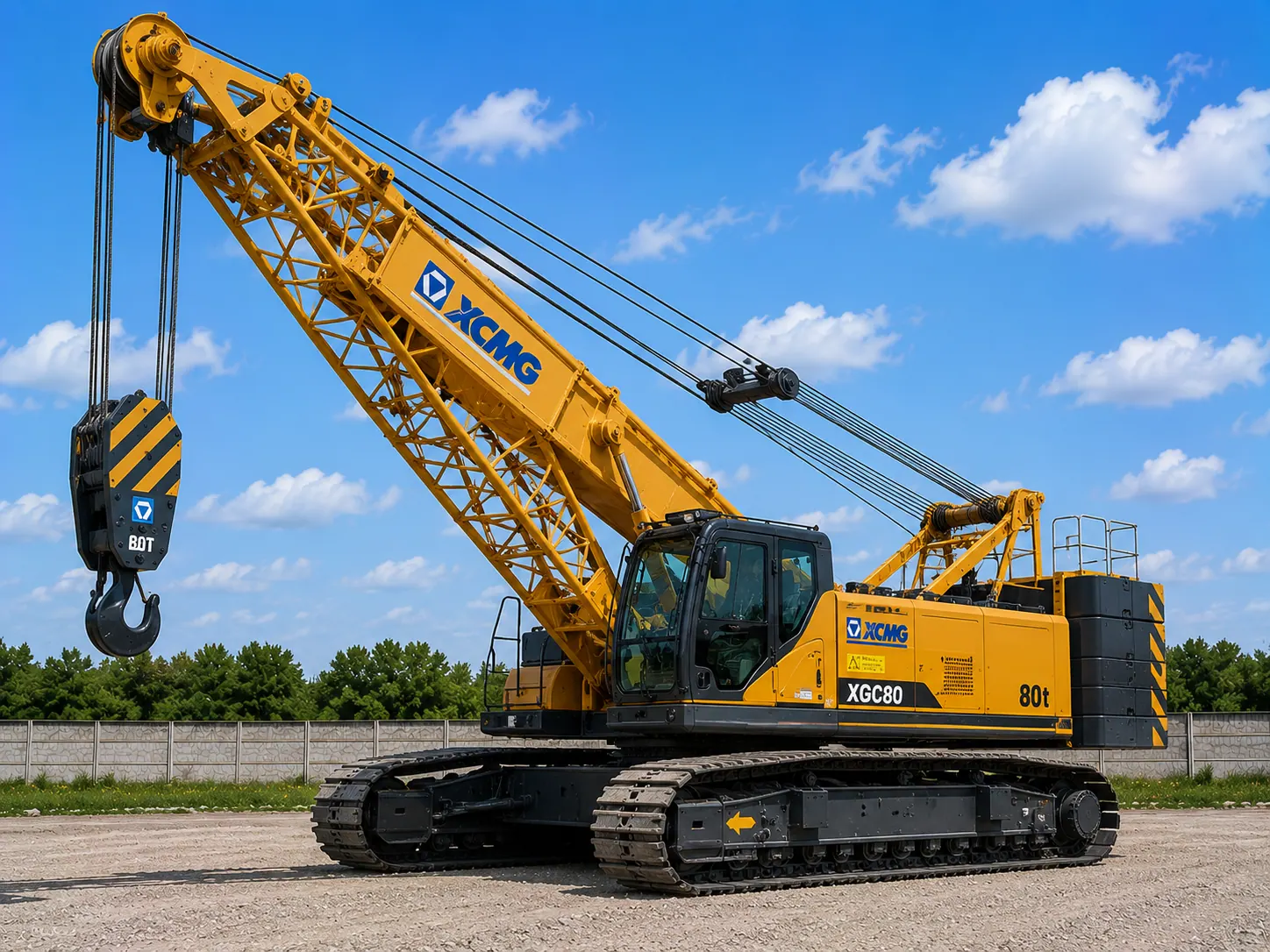 Гусеничный кран XCMG 80 тонн в аренду